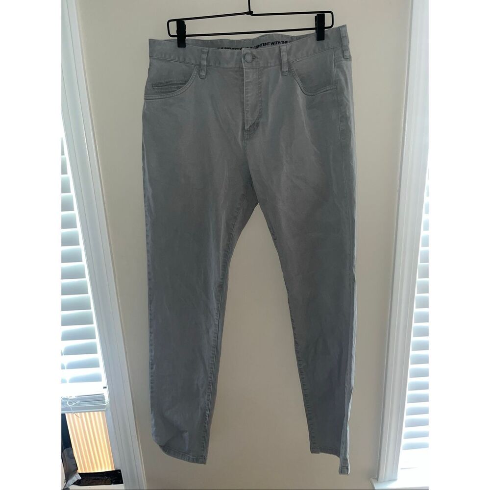 Men's Rhone Pants Gray Straight Leg Size 34